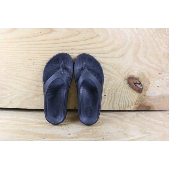 Oofos Sandals Ooriginal Oofoam Womens 9 Black Recovery Thong Slide - Picture 4 of 6